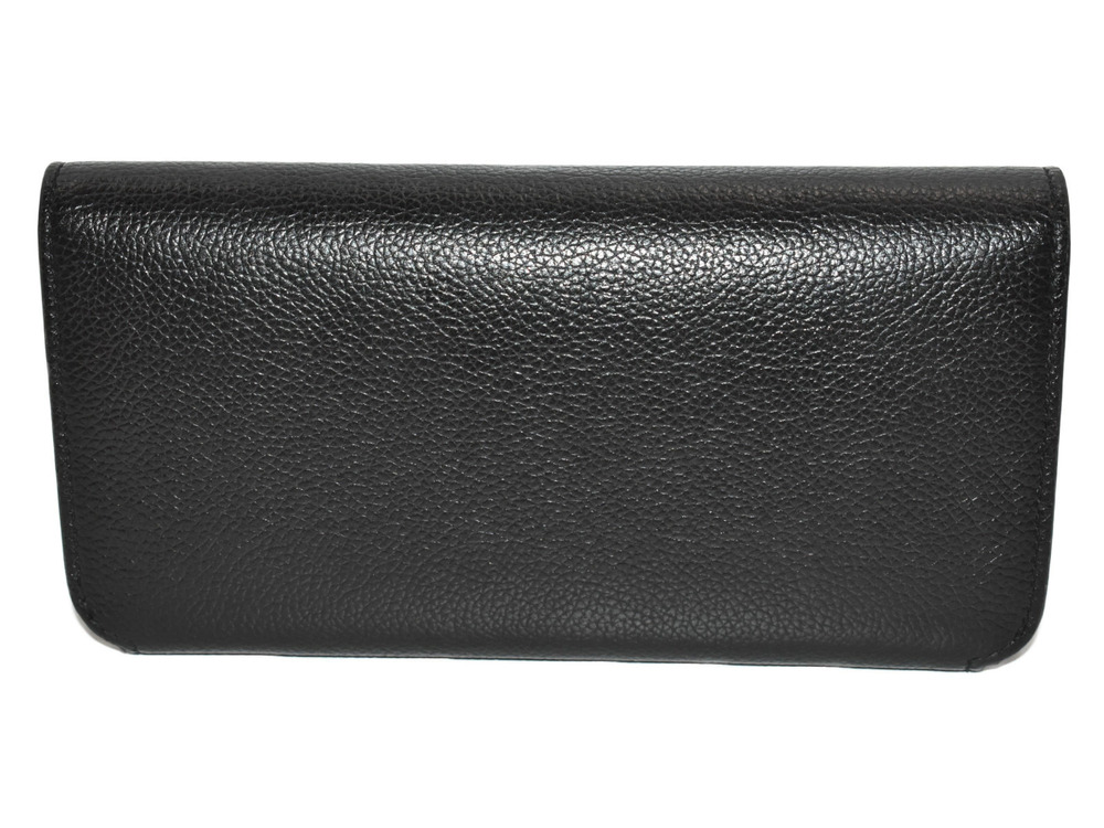 Balenciaga Leather Ville Black Continental Wallet Long
